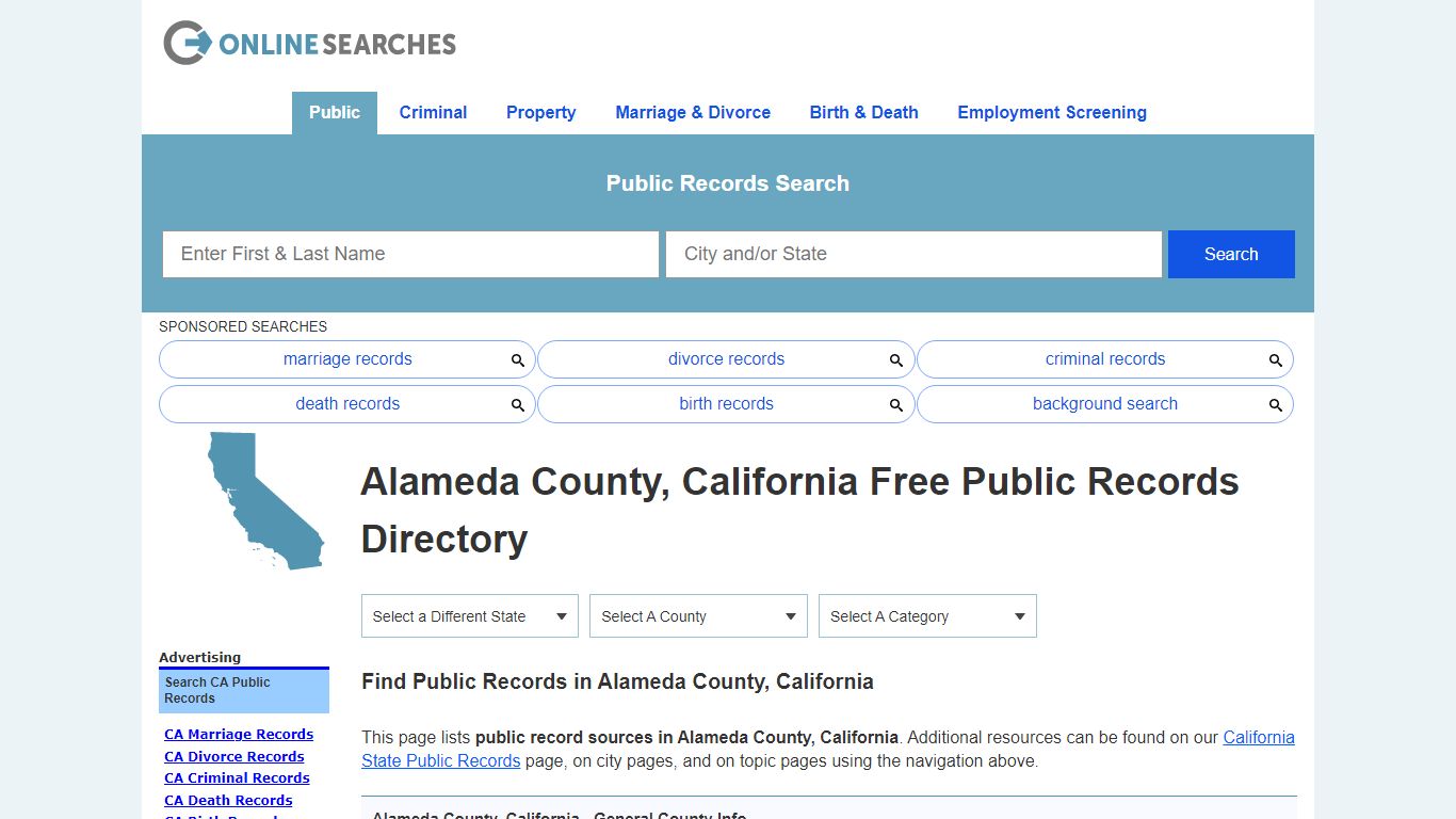 Alameda County, California Free Public Records Directory